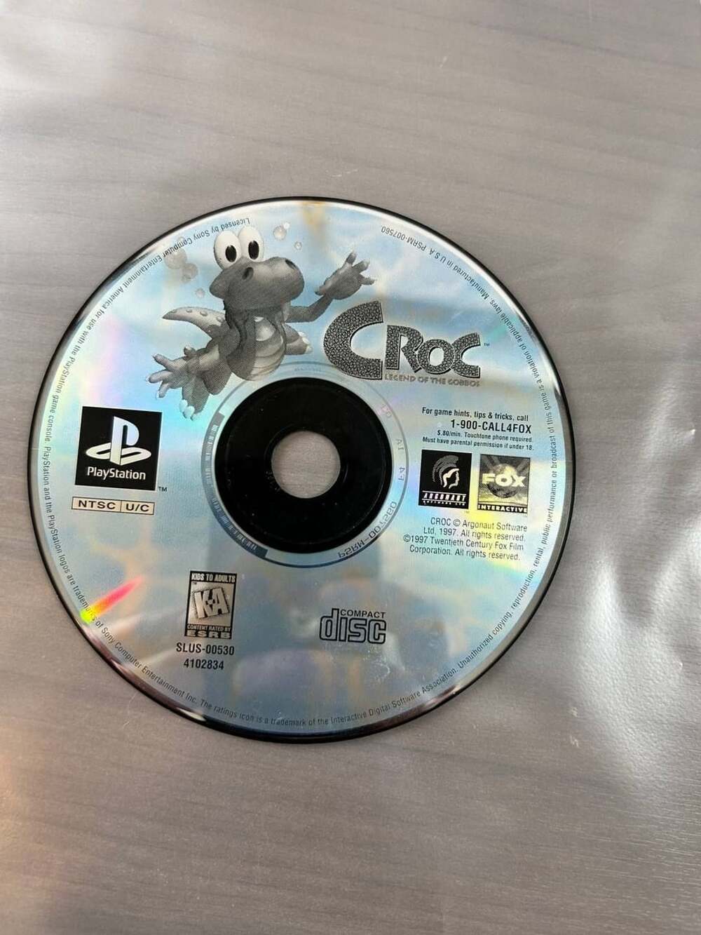 Croc Legend of the Gobbos PS1 Sony PlayStation 1 1997 Disc Only SLUS-00530